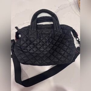 MZ Wallace Small Sutton Black Quilted Tote